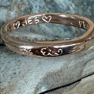 Jes MaHarry “Life Peace Dream Ring” in rose gold. New with tags.